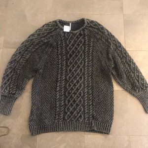 Free People Oversized Cable Knit Sweater Dress